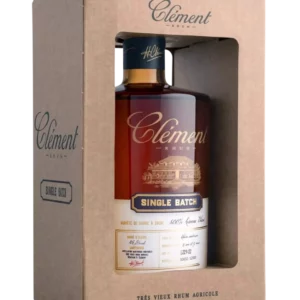 A La Civette Vins et spiritueux, Rhum Clément Single batch canne bleue, boîte et bouteille face, spiritueux premium.