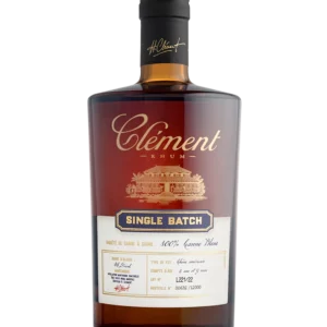 A La Civette Vins et spiritueux, Rhum Clément Single batch canne bleue, boîte et bouteille face, spiritueux premium.