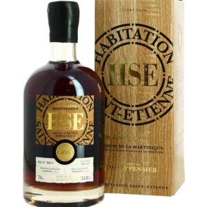 A La Civette vins et spiritueux rhum HSE extra vieux Les Forêts de Montpensier millésime 2015 boîte face bouteille face