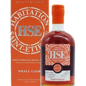 A La Civette vins et spiritueux rhum HSE extra vieux small cask millésime 2014 boîte face bouteille face