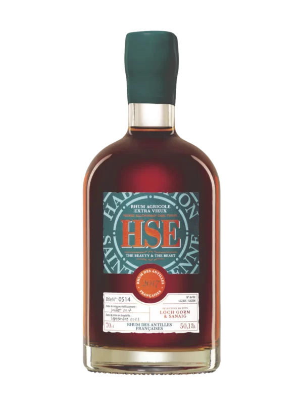 A La Civette vins et spiritueux rhum HSE extra vieux The Beauty & The Beast millésime 2017 bouteille face