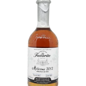 A La Civette vins et spiritueux rhum La Favorite brut de fûts millésime 2012 9 ans bouteille face