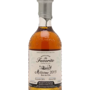 A La Civette vins et spiritueux rhum La Favorite brut de fûts millésime 2013 9 ans bouteille face