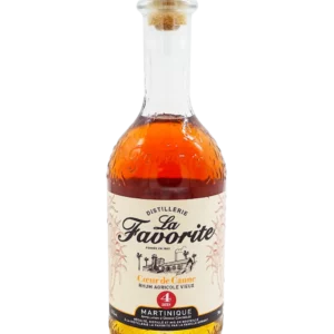 A La Civette vins et spiritueux rhum La Favorite rhum agricole vieux cœur de canne 4 ans bouteille face