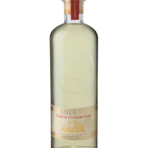 Vue face de la bouteille de rhum Longueteau Punch citron vert, spiritueux premium proposé par A La Civette.