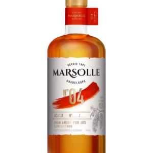 Vue face de la bouteille de rhum Marsolle N°04 Acacia, spiritueux premium sélectionné par A La Civette.