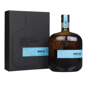 A La Civette vins et spiritueux rhum Mount Gay Single Estate Series batch 2 boîte face bouteille face