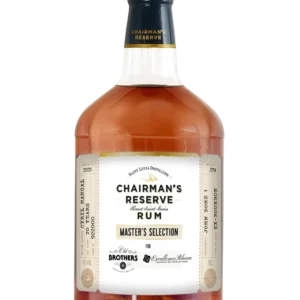 Vue face de la bouteille de rhum Old Brothers Chairman's Reserve Master's Selection, spiritueux premium proposé par A La Civette.