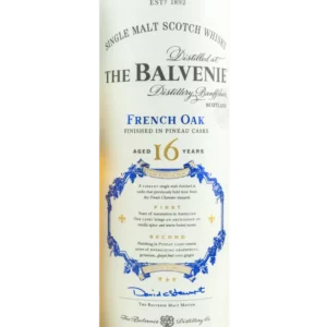 A La Civette Vins et spiritueux, whisky The Balvenie French Oak 16 ans, boîte face, spiritueux de prestige.