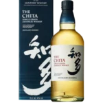 Vue face de la boîte et de la bouteille du whisky The Chita Distiller's Reserve Single Grain, spiritueux haut de gamme proposé par A La Civette.