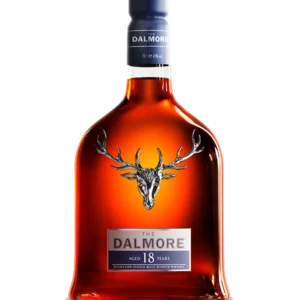 Vue face de la bouteille du whisky The Dalmore 18 ans, spiritueux premium disponible chez A La Civette.