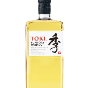 Vue face de la bouteille du whisky Toki Suntory Whisky, spiritueux premium disponible chez A La Civette.