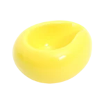 A La Civette Accessoires à pipes Porte-pipe Chacom CC605 céramique jaune, support individuel pour pipe en céramique brillante.
