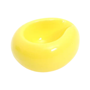 A La Civette Accessoires à pipes Porte-pipe Chacom CC605 céramique jaune, support individuel pour pipe en céramique brillante.