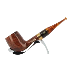 A La Civette Pipes Chacom Churchill Unie 186 forme droite finition lisse sans filtre support profil, pipe en bruyère haut de gamme fabriquée en France.