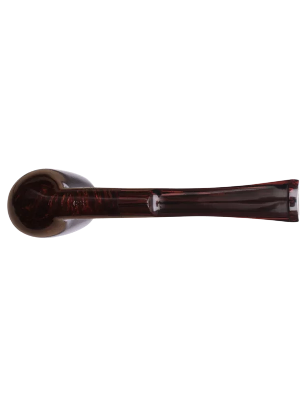 A La Civette Pipes Dunhill Chestnut 4212 forme droite finition lisse sans filtre dessous, vue de dessous d'une pipe en bruyère haut de gamme fabriquée en Angleterre.