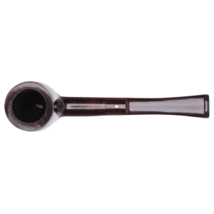 A La Civette Pipes Dunhill Chestnut 4212 forme droite finition lisse sans filtre dessus, vue de dessus d'une pipe en bruyère haut de gamme fabriquée en Angleterre.