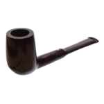 A La Civette Pipes Dunhill Chestnut 4212 forme droite finition lisse sans filtre trois quarts, pipe en bruyère haut de gamme fabriquée en Angleterre.