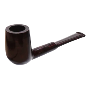 A La Civette Pipes Dunhill Chestnut 4212 forme droite finition lisse sans filtre trois quarts, pipe en bruyère haut de gamme fabriquée en Angleterre.
