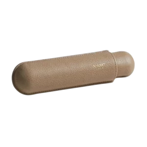 A La Civette accessoires à cigares étui à cigares Bosquet Paris cuir grainé taupe simple horizontal