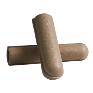 A La Civette accessoires à cigares étui à cigares Bosquet Paris cuir grainé taupe simple ouvert face