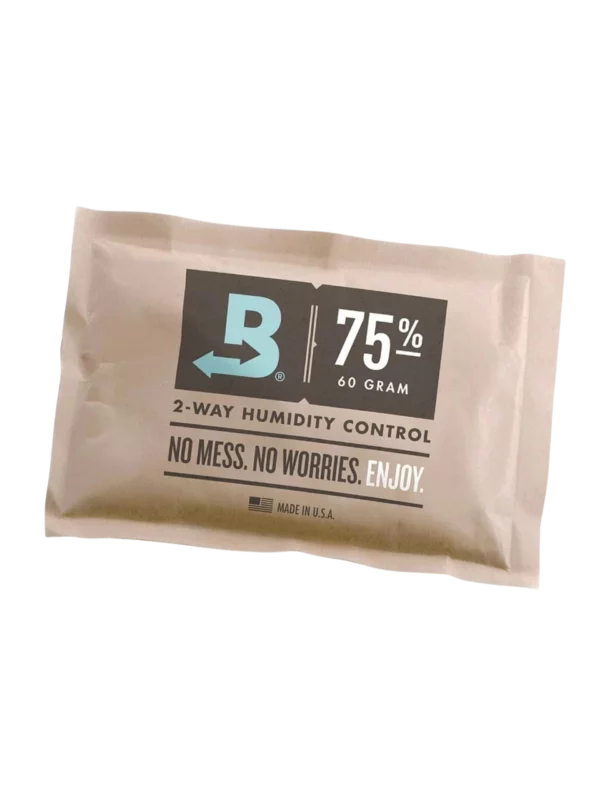 Sachet humidificateur Boveda 75 % 60 grammes pour accessoires à cigares, vue de face