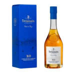 Cognac Delamain Pale & Dry XO en 20 cl et sa bouteille, l'un comme l'autre présentés de face.