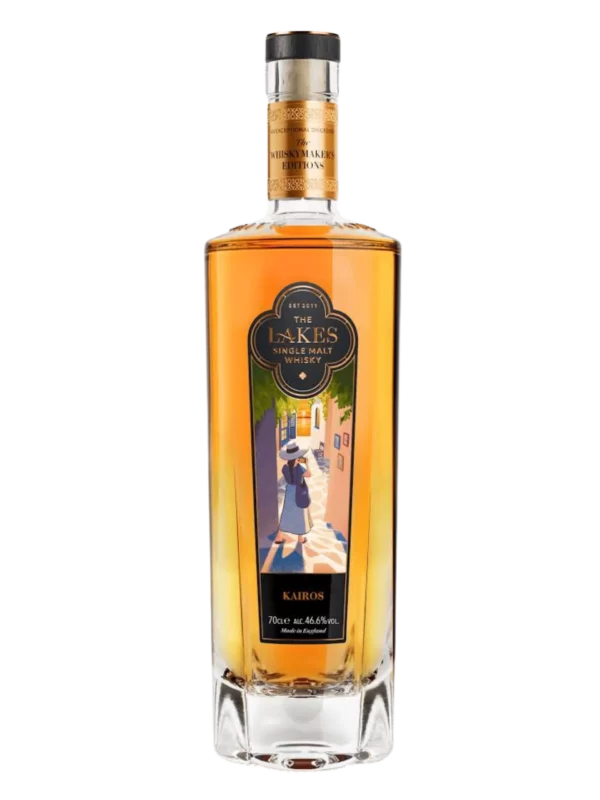 Whisky The Lakes Kairos, de la distillerie anglaise en bouteille seule, vue de face et sans emballage.