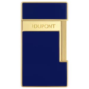 Briquet S.T. Dupont Slimmy laque bleu et doré face – Briquet de luxe pour cigare
